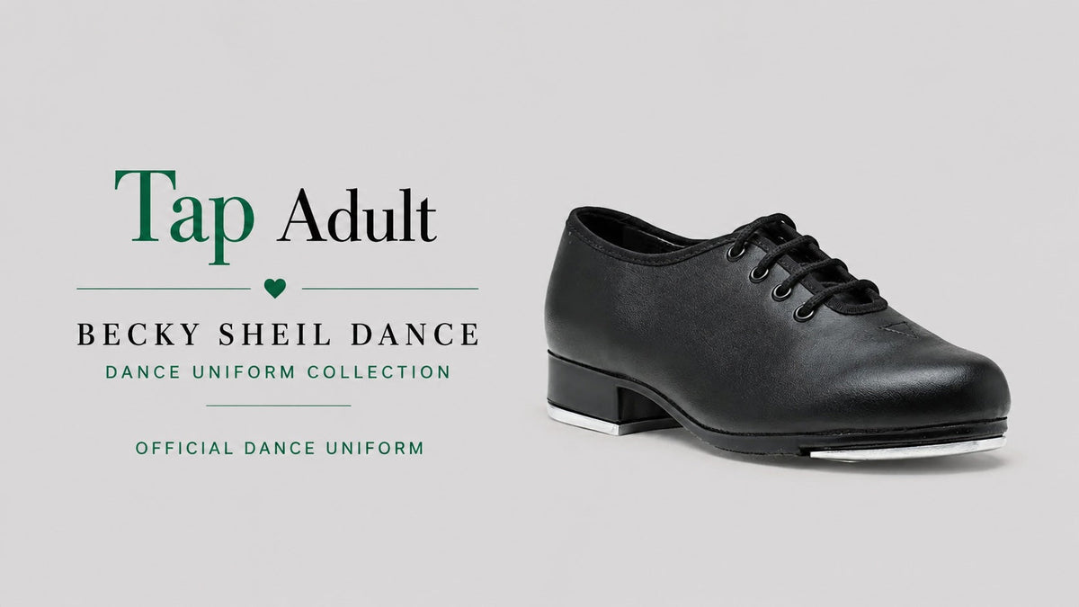 Becky Sheil Dance Adult Tap uniform black tap shoe