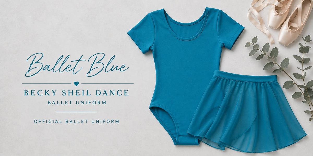 Becky Sheil Dance Ballet Blue uniform with teal leotard and matching ballet skirt