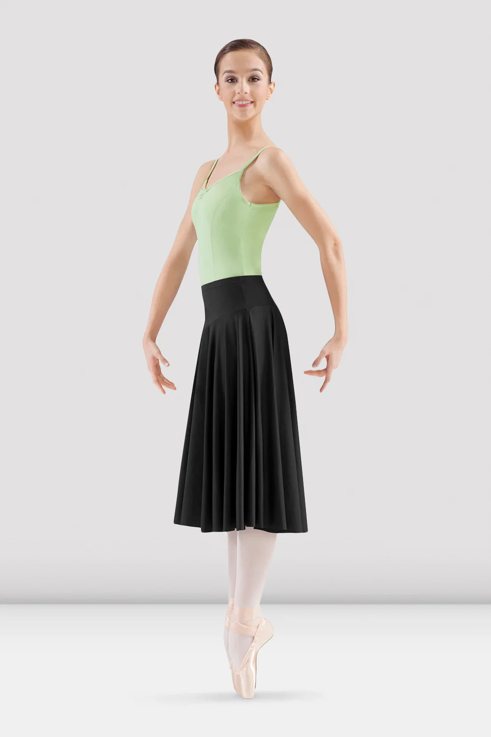 Ladies Dance Skirt – Mirella Elegant Black Circle Skirt MS23 image 0