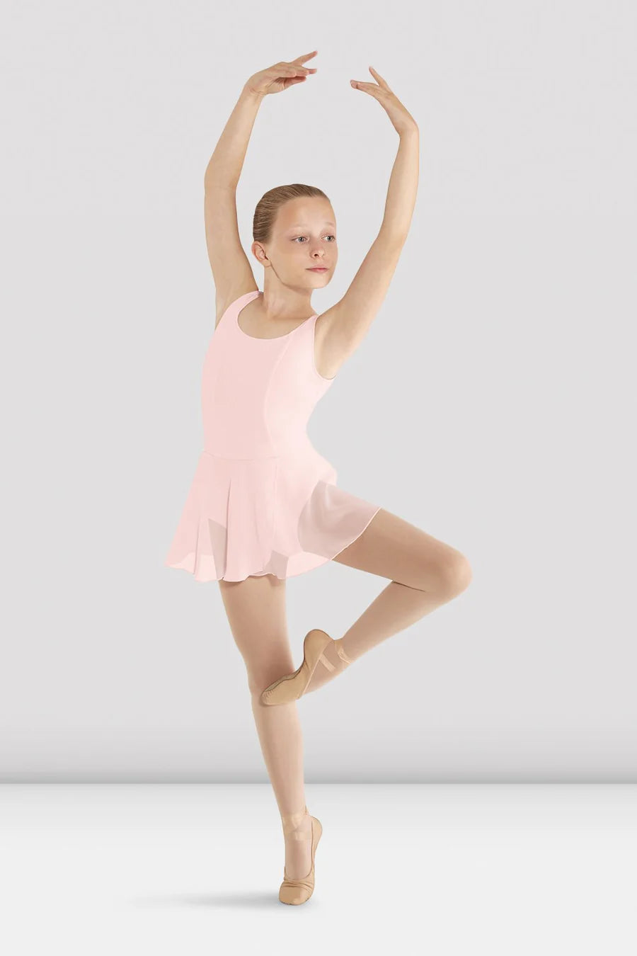 Girls Mirella Skirted Tank Leotard - Age 12, Pink image
