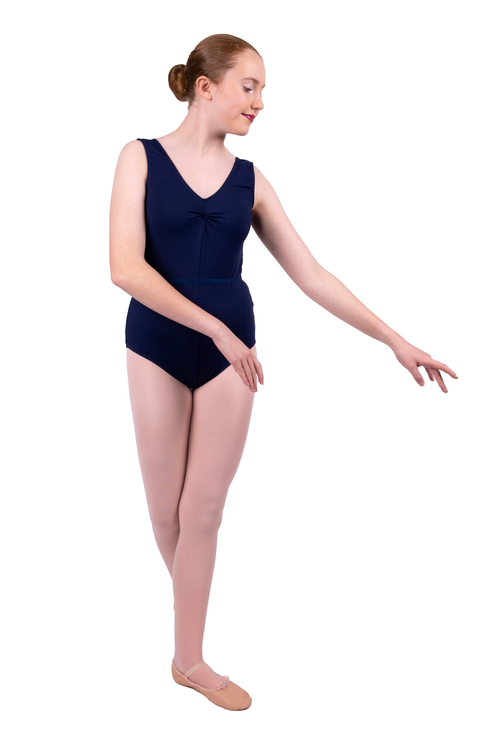 Leotard – Freed of London Faith Leotard with Rouche in Navy image 1