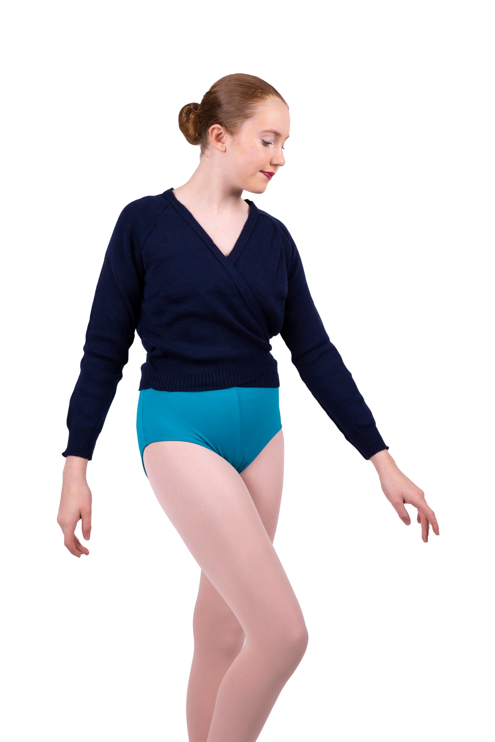 Ballet Crossover Cardigan in Navy image 0