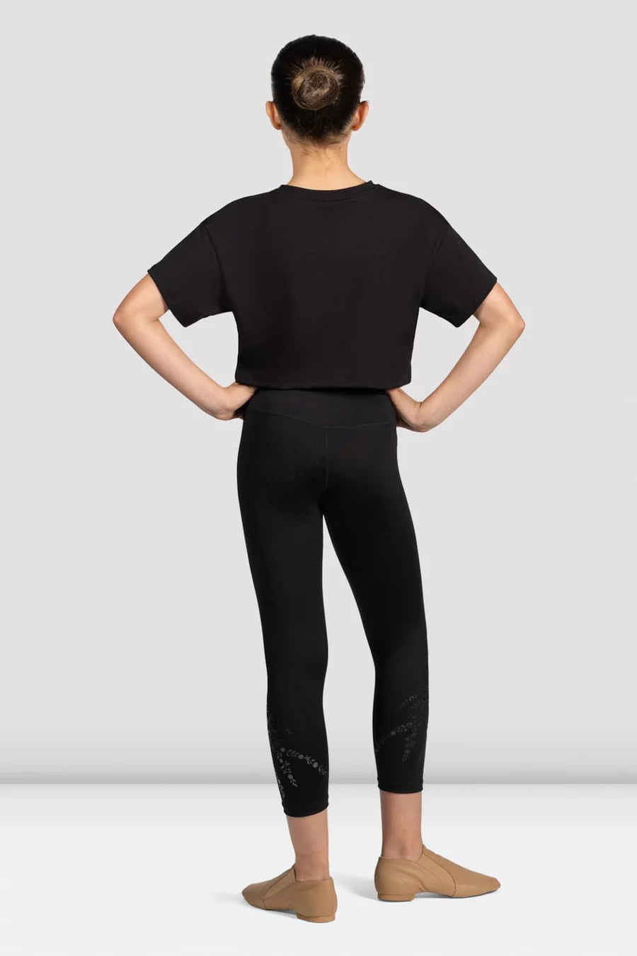 Girls Crop Top – Mirella Glow Girl Ballerina Print M5163 image 1