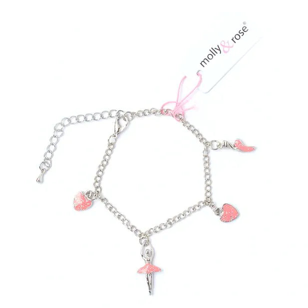 Molly & Rose Ballerina & Hearts Charm Bracelet - 2198 image 1