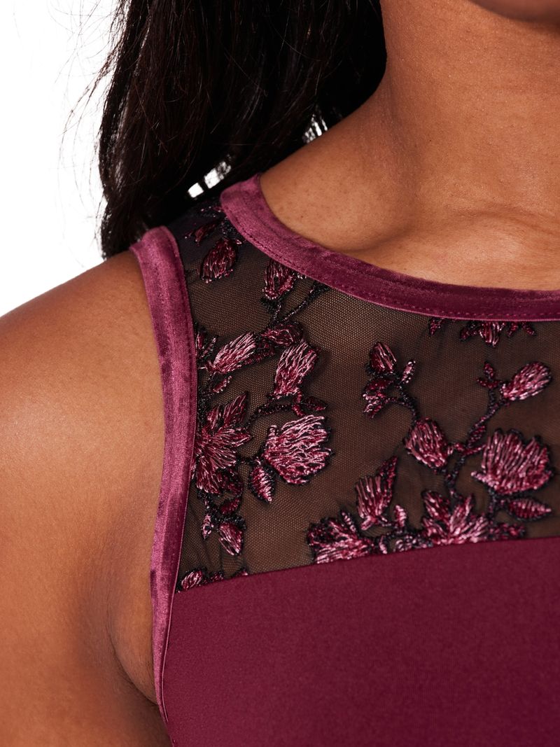 Ballet Leotard – Capezio Allure Floral Mesh Back Ornate Romance image 8