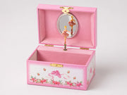 Ballerina musical jewellery box with dancing ballerina, mirror and pink ballet design

