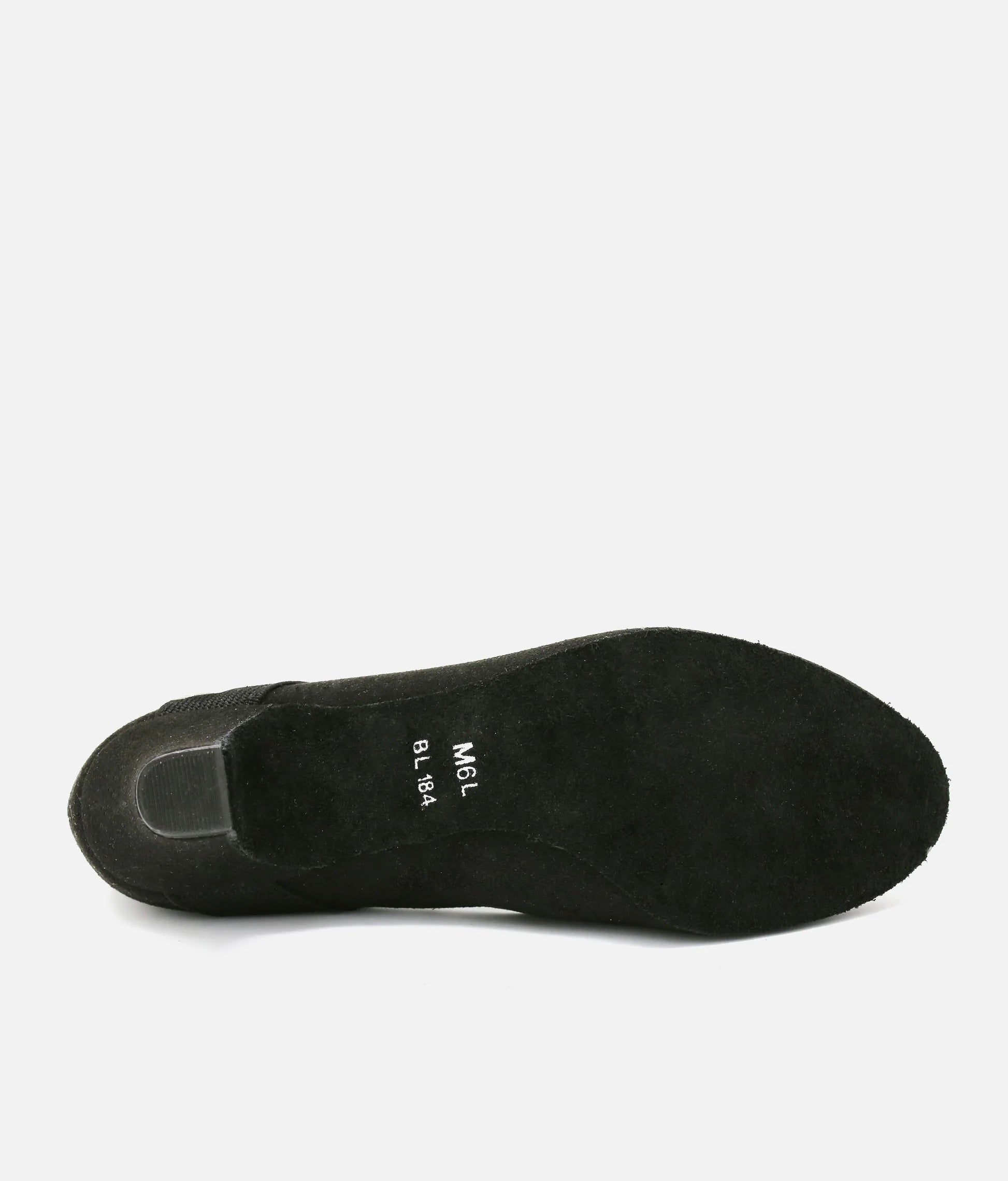 Black ballroom dance shoes with suede sole