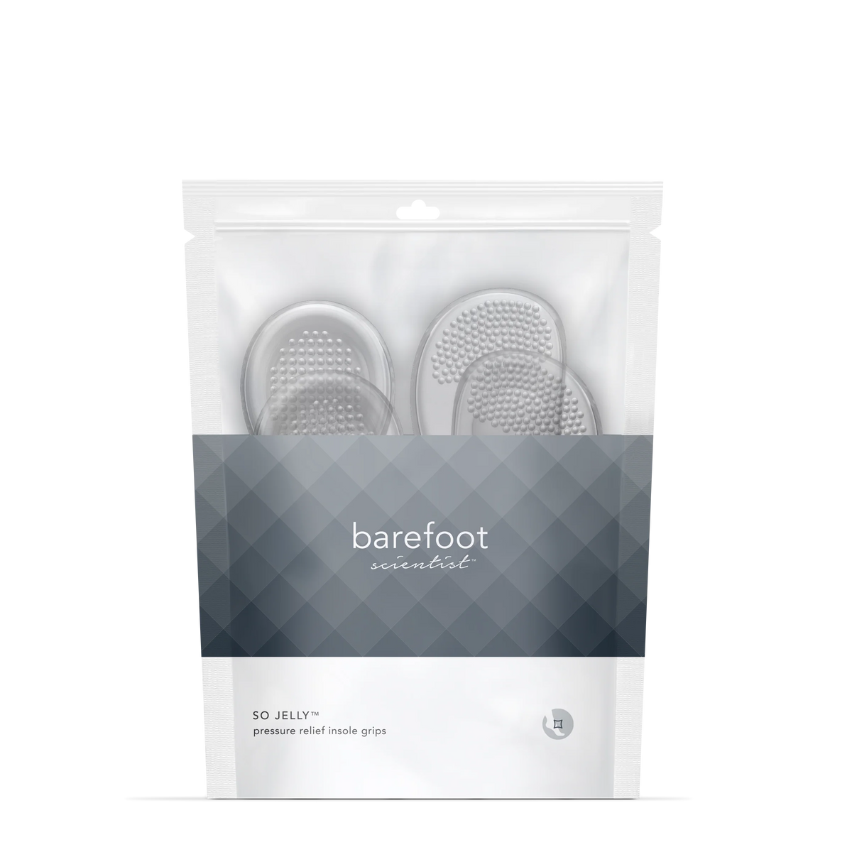 Barefoot Scientist So Jelly pressure relief gel shoe cushions in retail packaging