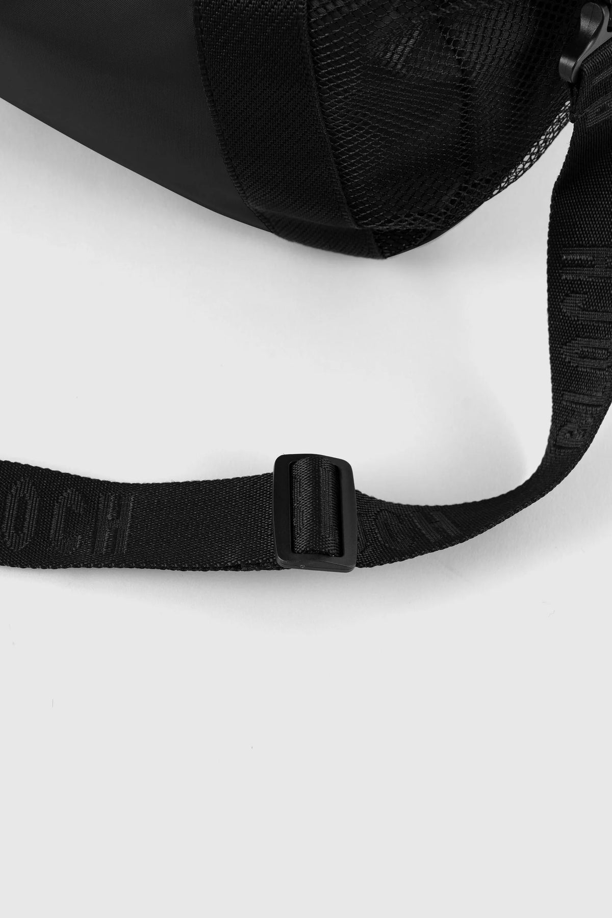 Close-up of adjustable strap on Bloch A6350 black dance bag