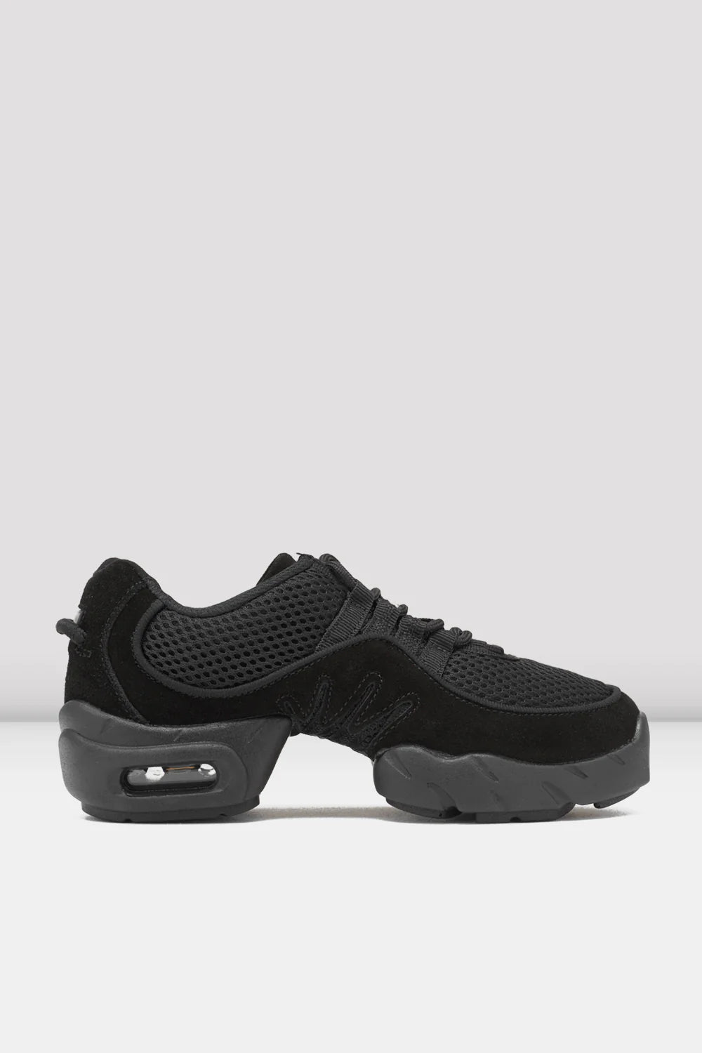 Bloch Boost black dance sneakers split sole side view