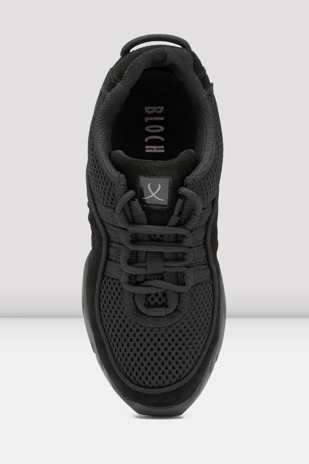 Bloch Boost mesh dance sneakers top view black