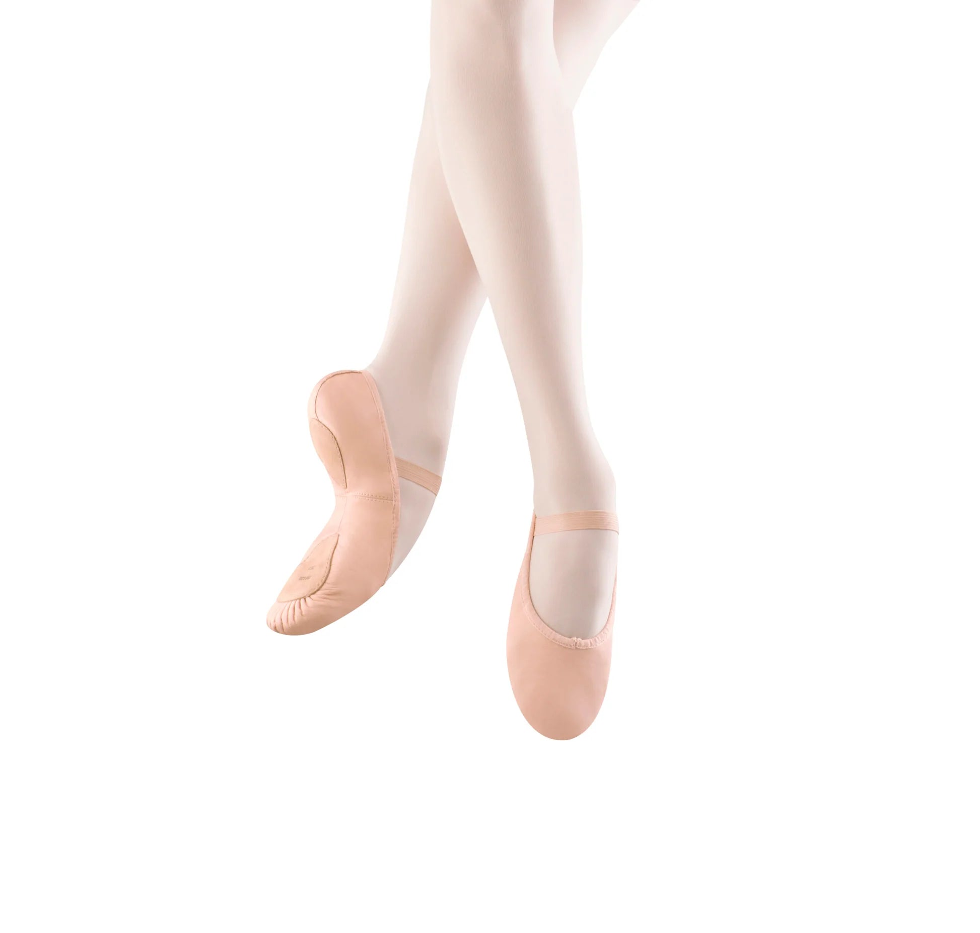 Bloch Dansoft II split sole ballet shoes S0258L worn pair showing pointed feet