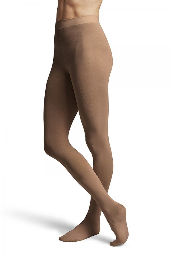 Girls dance tights coffee Bloch ContourSoft