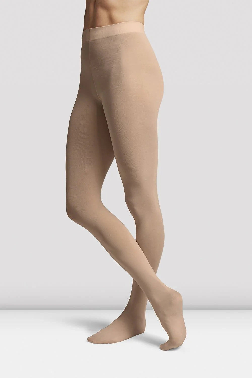 Girls dance tights tan Bloch ContourSoft