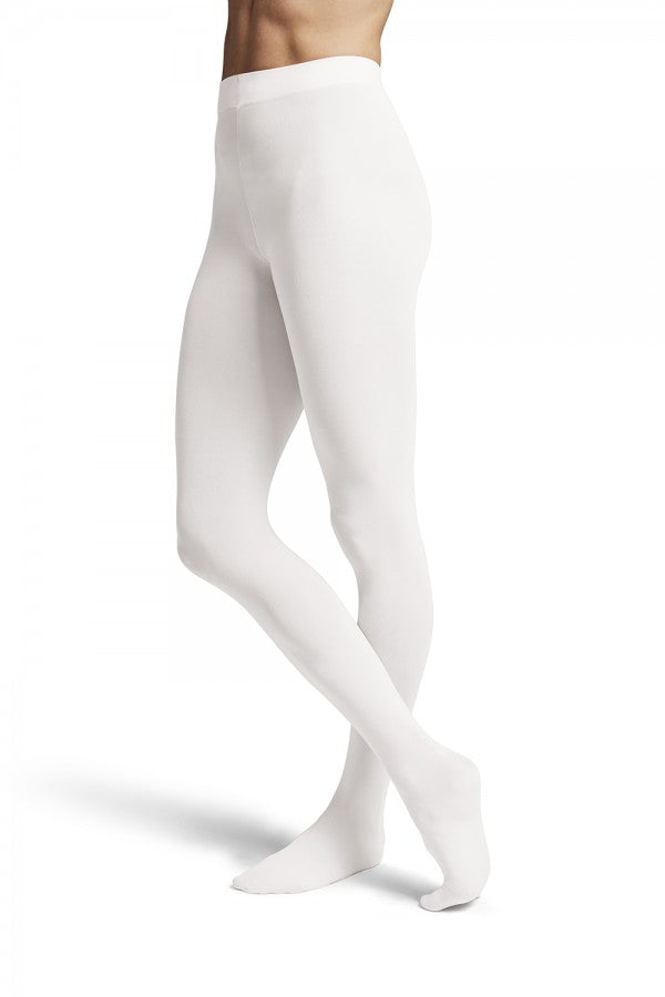 Girls dance tights white Bloch ContourSoft