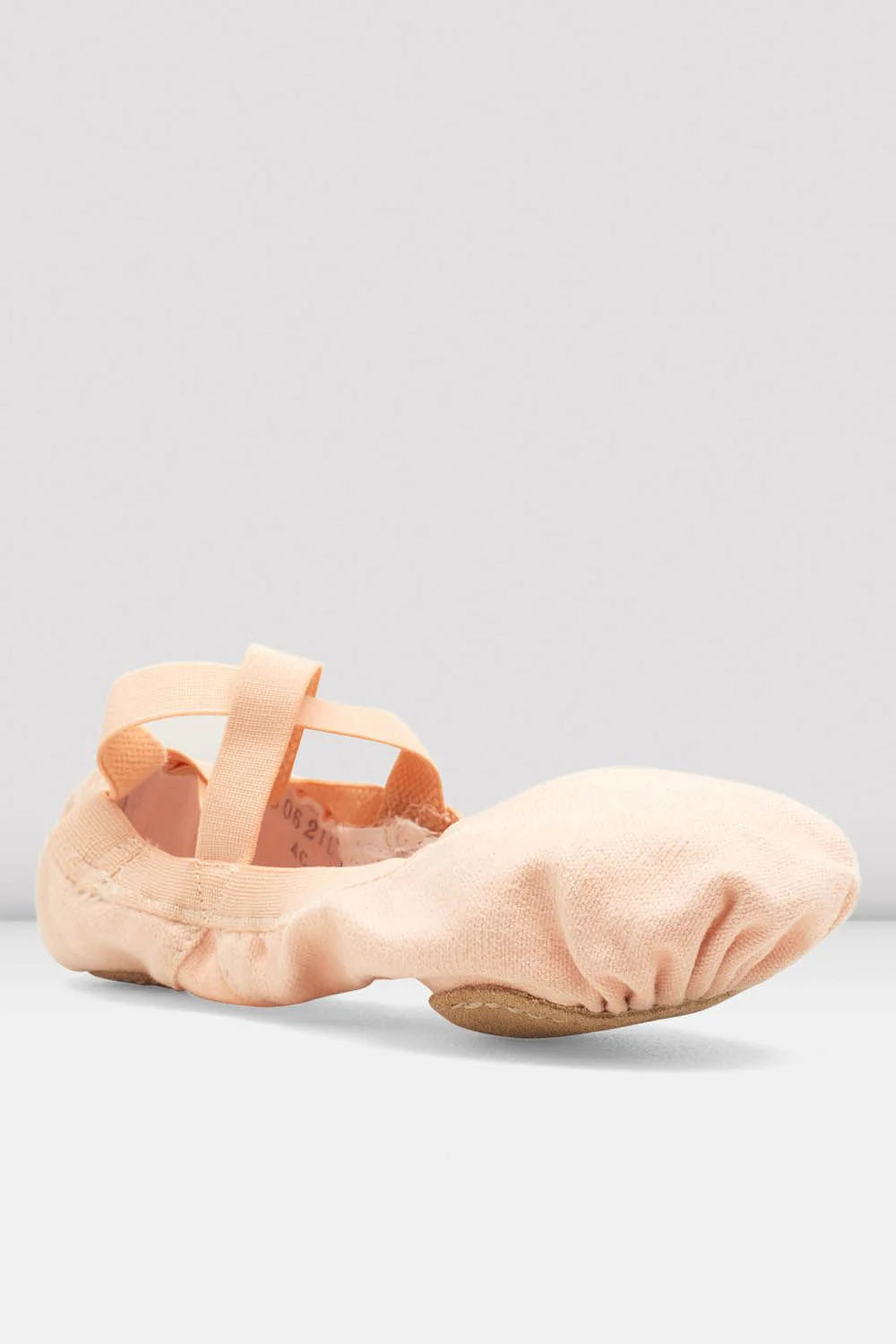 Bloch Pro Elastic split sole ballet shoes pink side and toe angle