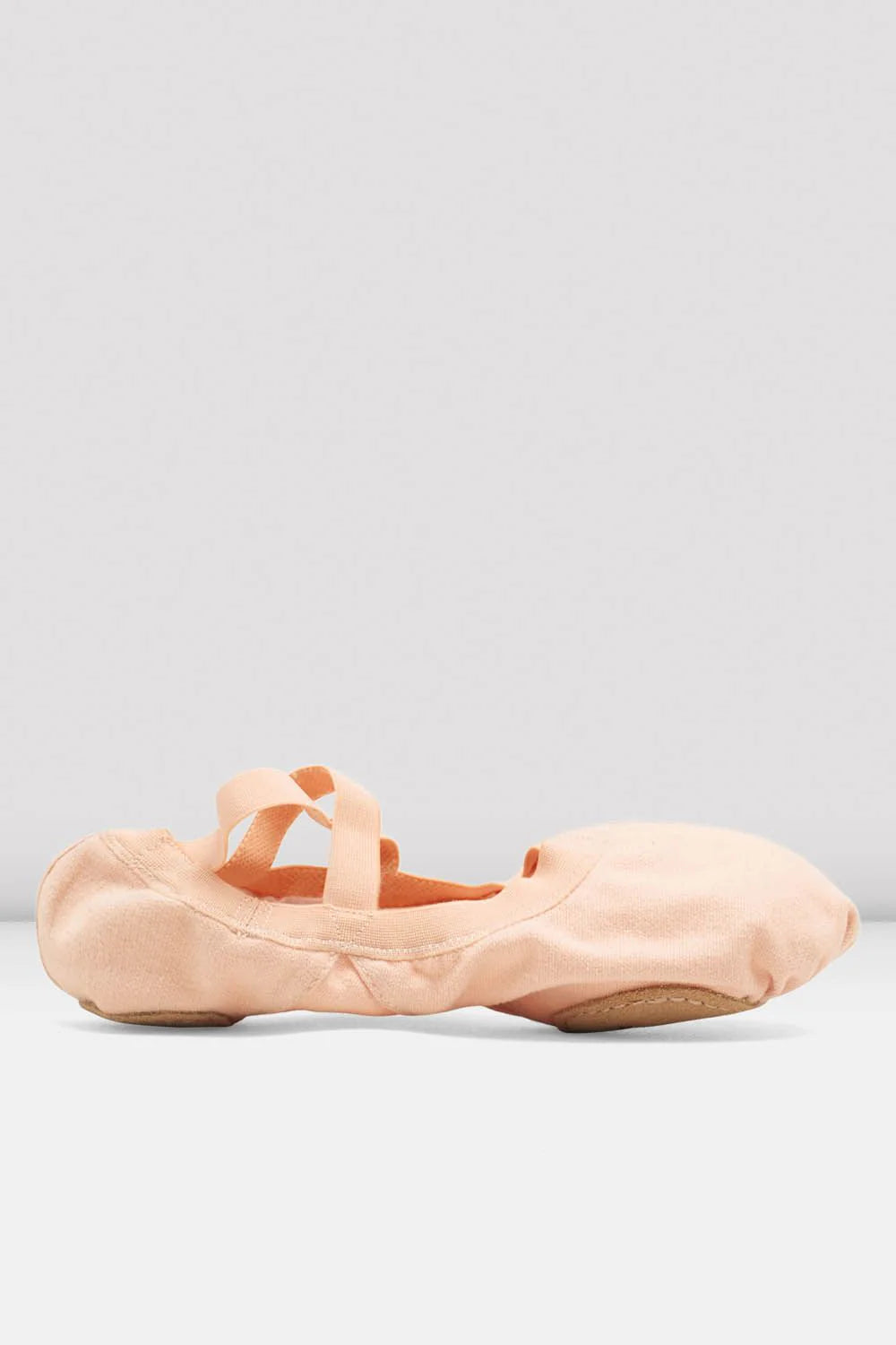 Bloch Pro Elastic canvas ballet shoes pink single side view