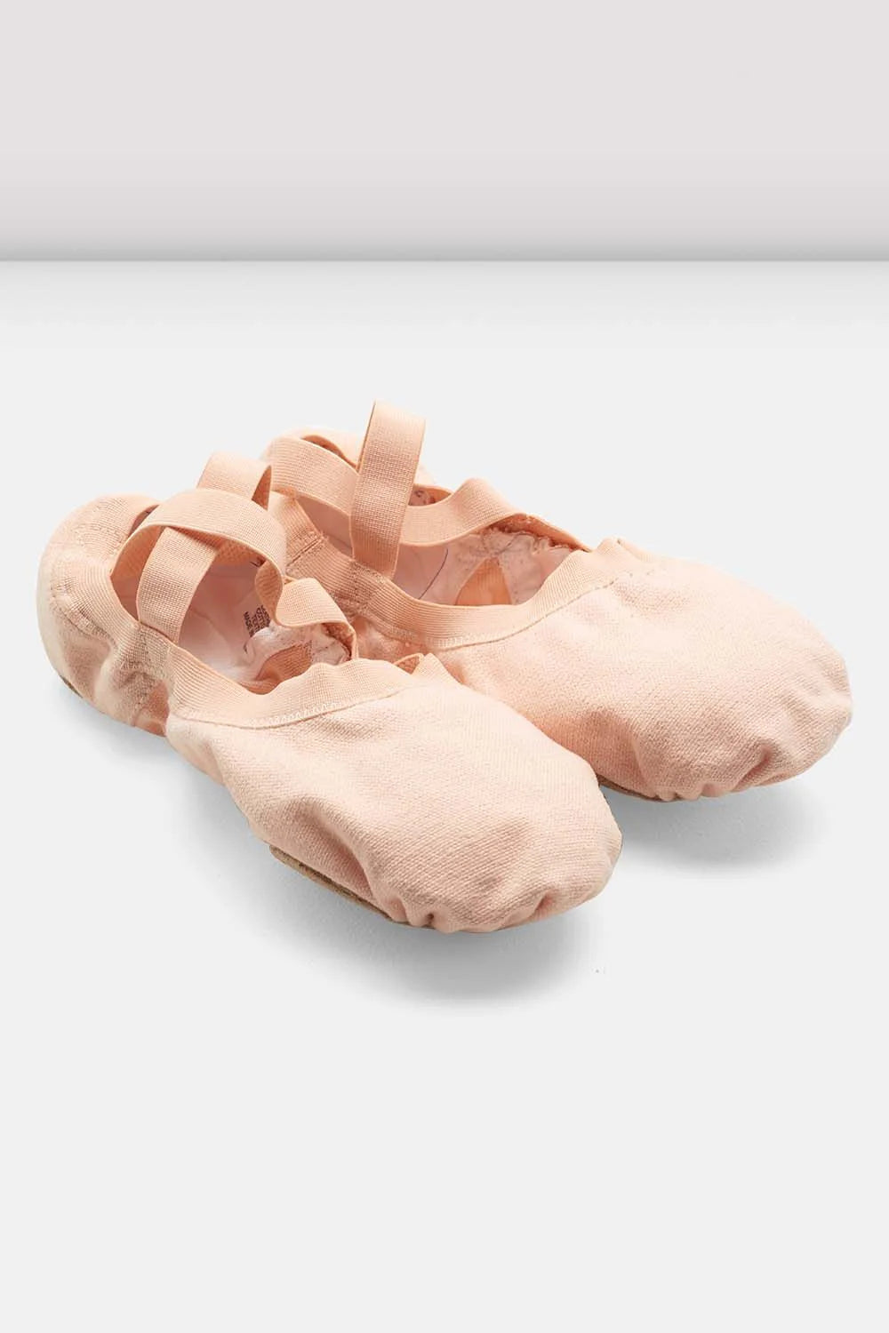 Bloch Pro Elastic canvas ballet shoes pink top view pair
