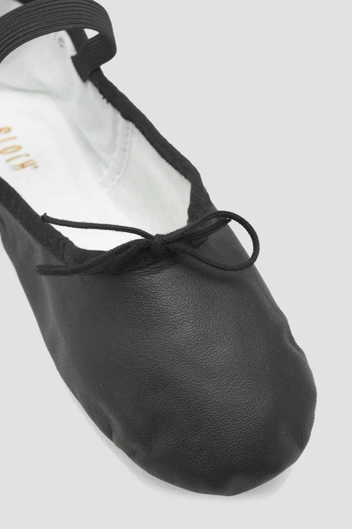 Bloch S0209L adult black ballet shoes drawstring detail