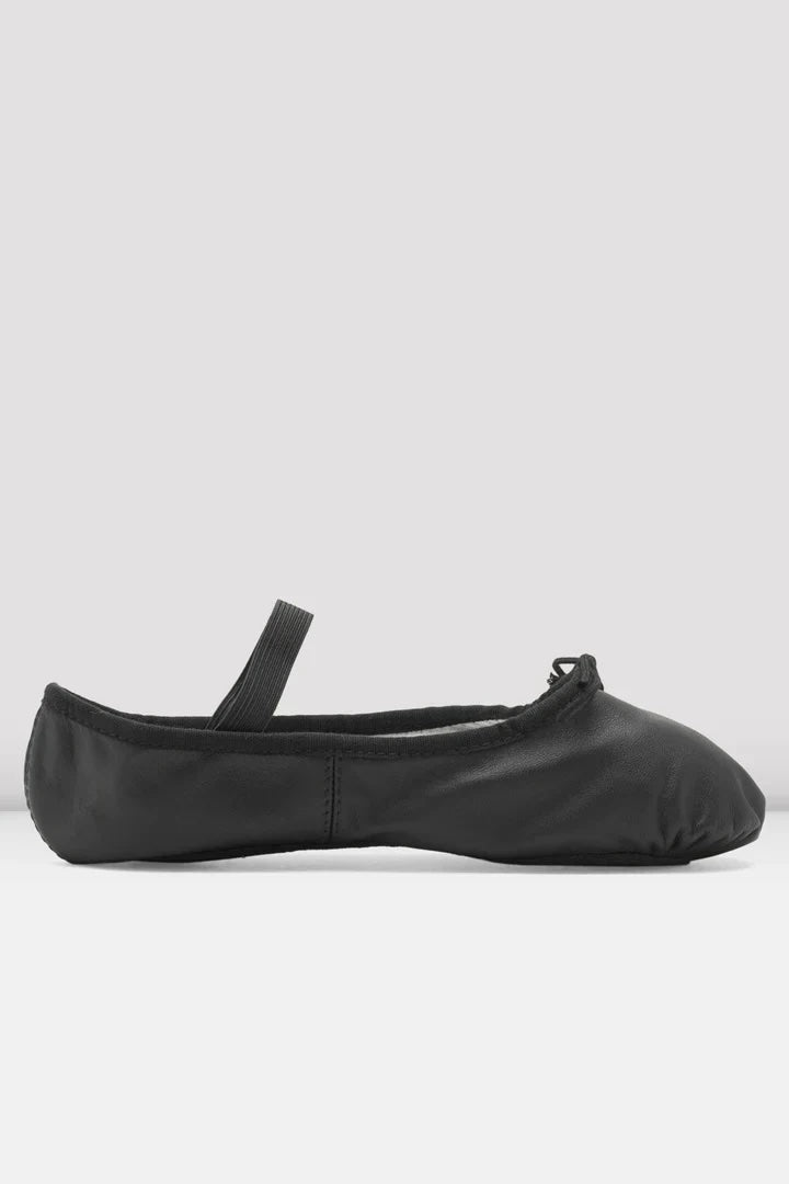 Bloch S0209L adult black leather ballet shoes side view