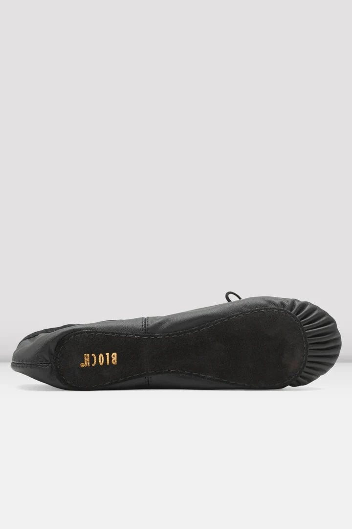 Bloch S0209L adult black leather ballet shoes sole view