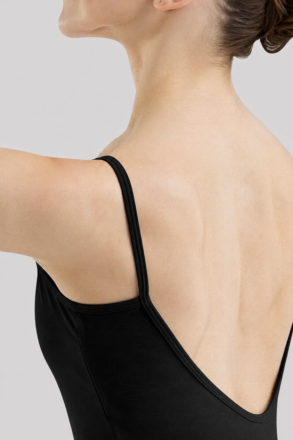 Bloch Sissone ladies ballet leotard L5407 black camisole strap detail worn