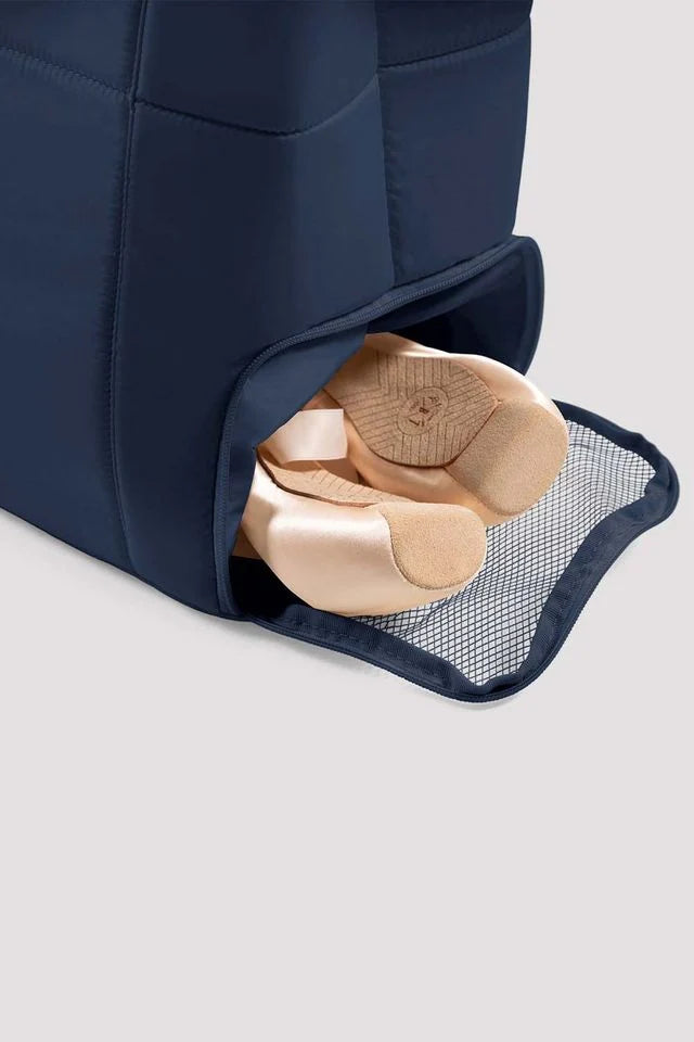 Shoe compartment on Bloch Studio Dance Bag A330 in Navy