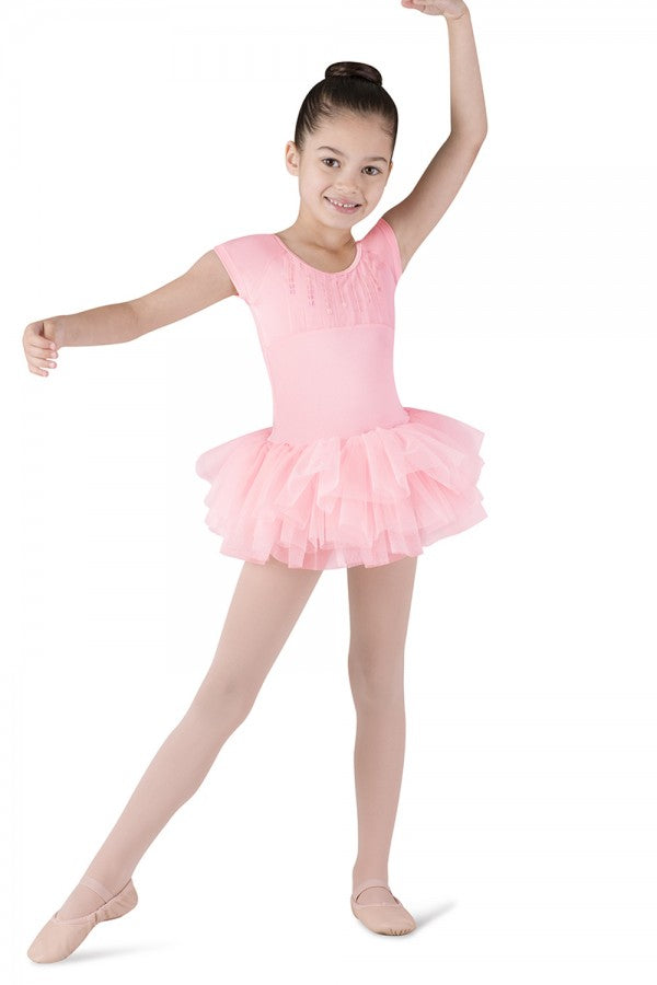 Bloch Ballet Tutu for Girls – Pink Sequin Heart Back CL8012 image 0
