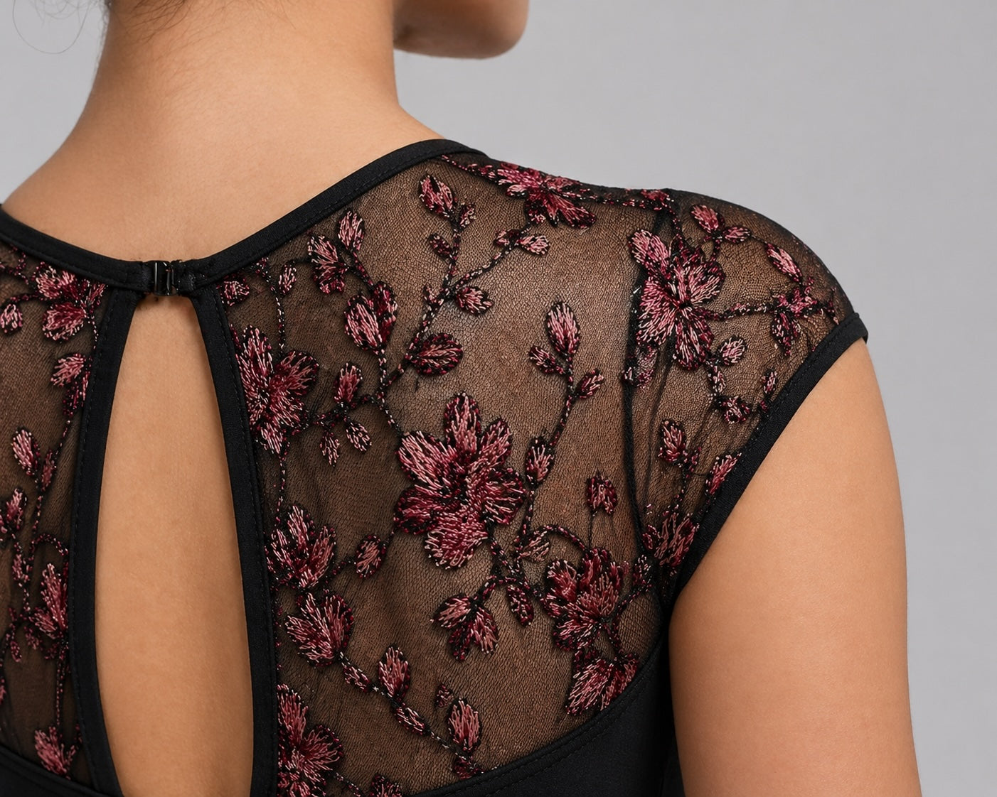 Capezio ballet leotard black ornate romance floral mesh lace back detail worn