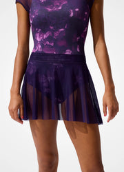 Capezio Damask Pull-On Ballet Skirt F12714W in Gothic Grape – front view
