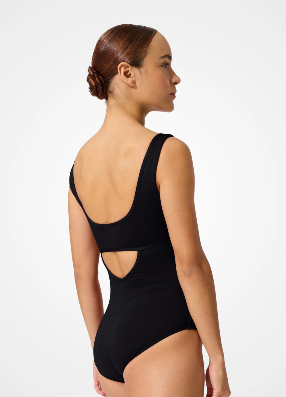 Capezio Noisette Tank Leotard F12711W in Black – side and back view