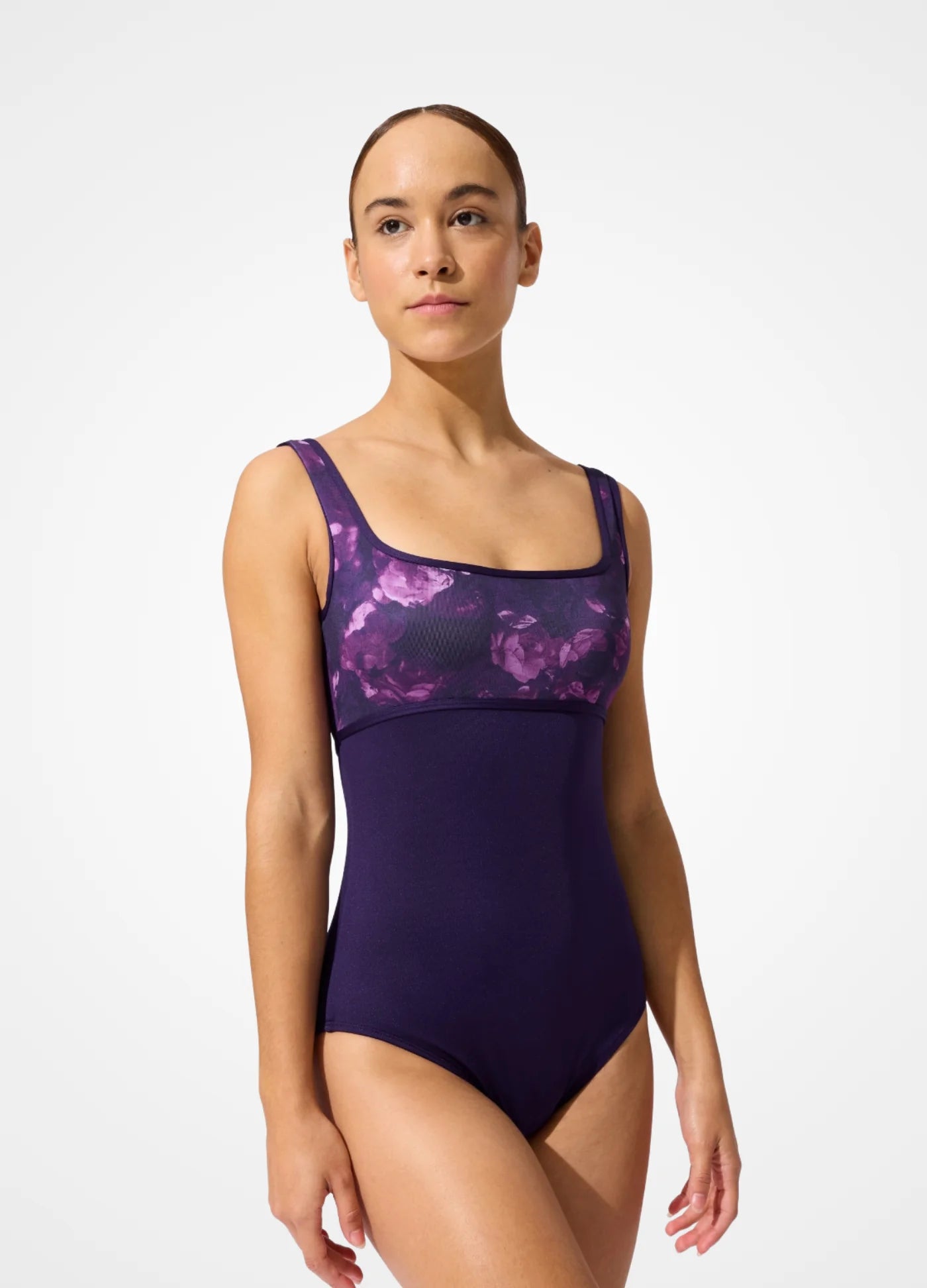 Capezio Noisette Tank Leotard F12711W in Twilight Rose – front view