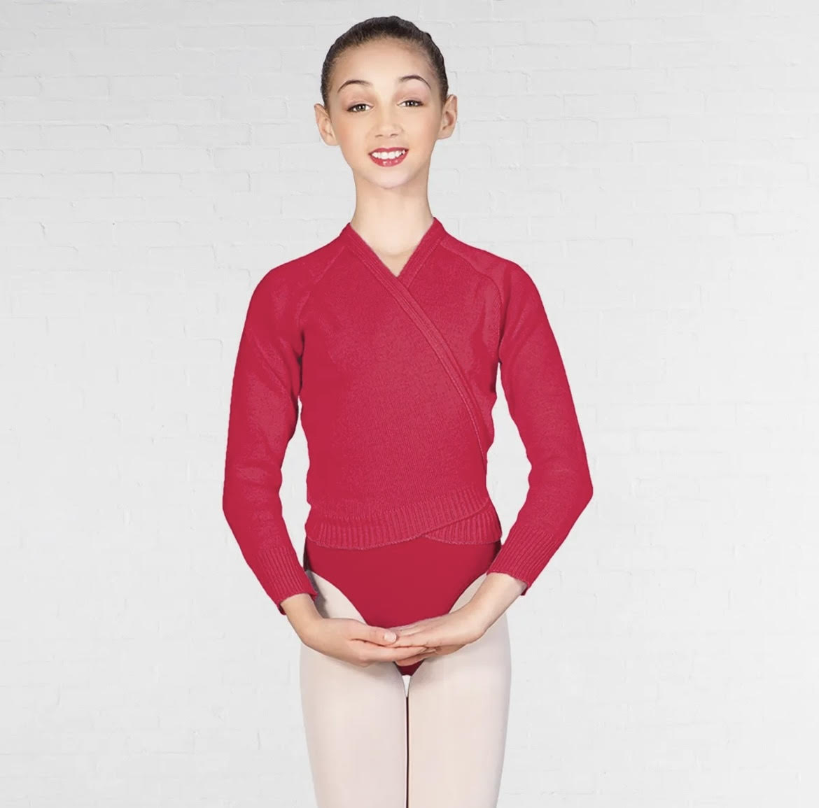 Ballet Crossover Cardigan in Mulberry image 0