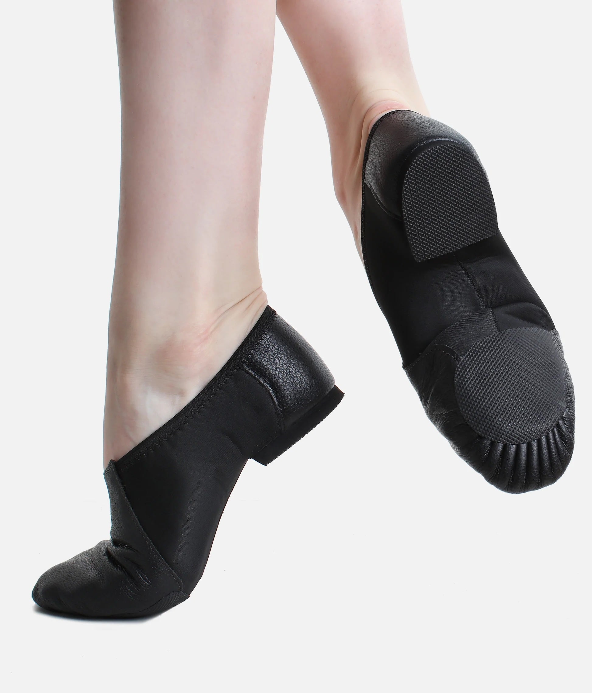 Children's So Danca JZ76 black jazz shoes sole view