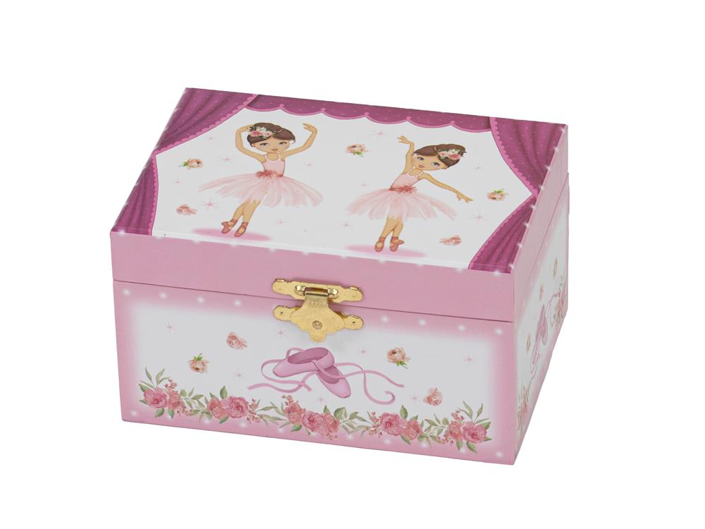 Musical Jewellery Box with Ballerinas on Stage Design 1762C image 0