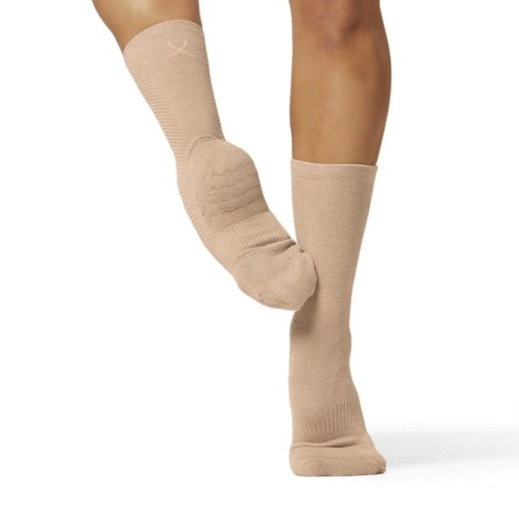 "BlochSox" Bloch Dance Socks in Sand Colour A1000 image 1
