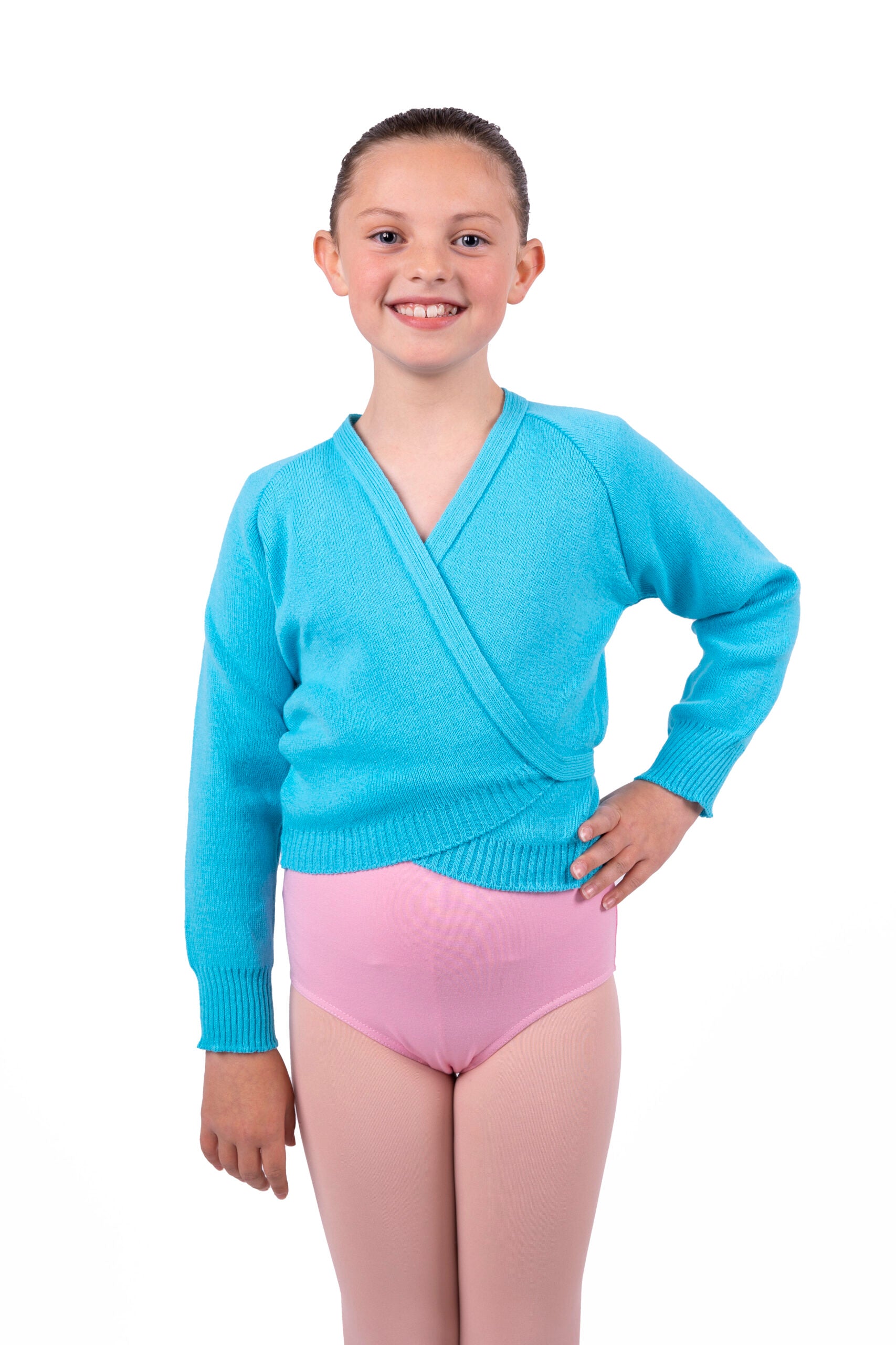 Ballet Crossover Cardigan in Teal/Marine Blue image 0