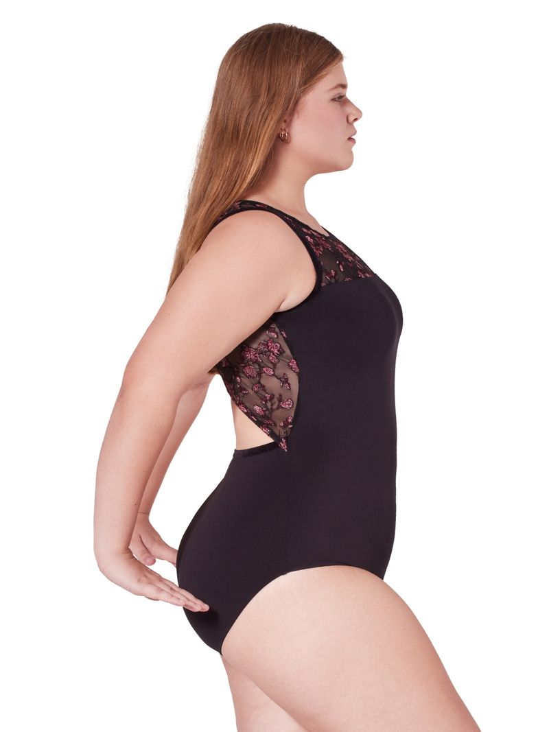 Ballet Leotard – Capezio Allure Floral Mesh Back Ornate Romance image 1