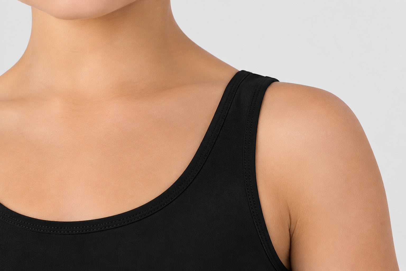 Bloch CL5405 Girls Black Ballet Leotard Shoulder Strap Detail