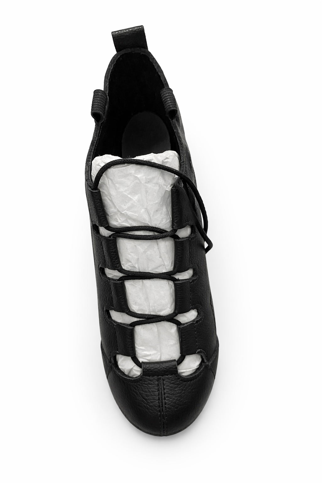 Goleen GL40 Irish dance pumps top view showing inner sole and lace detail on white background