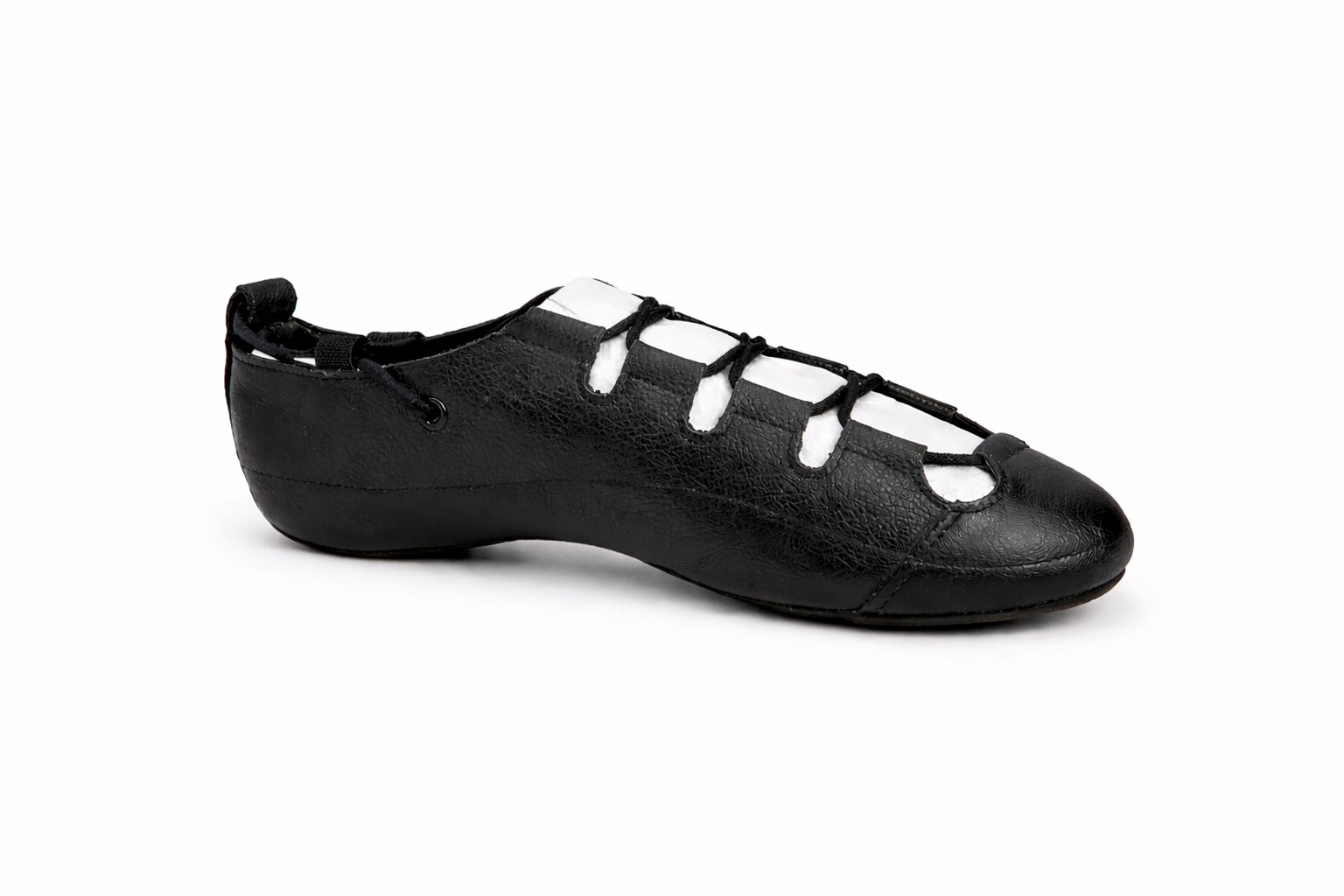 Goleen GL40 Irish dance split sole pumps side view showing flexible soft shoe design