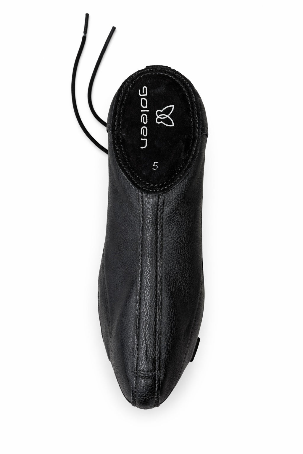 Goleen GL40 Irish dance pumps top view showing inside sole and lace detail on white background