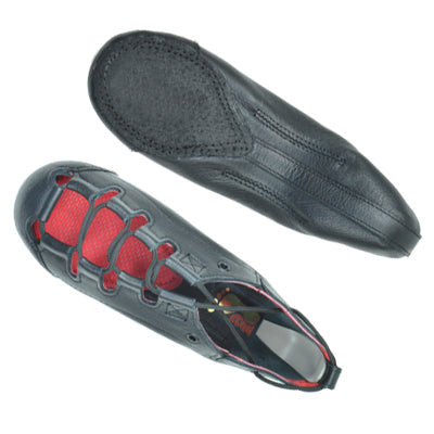 Hullachan Irish dancing pumps split sole Pro H4 black top and sole view
