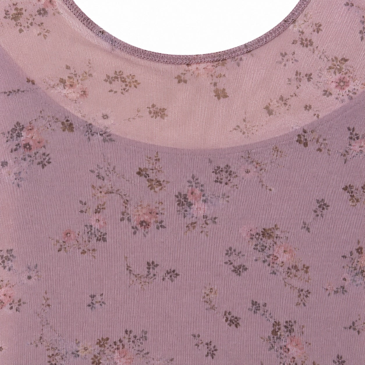Close up floral fabric detail of Intermezzo ballet warm up top 6645 in Dahlia Pink
