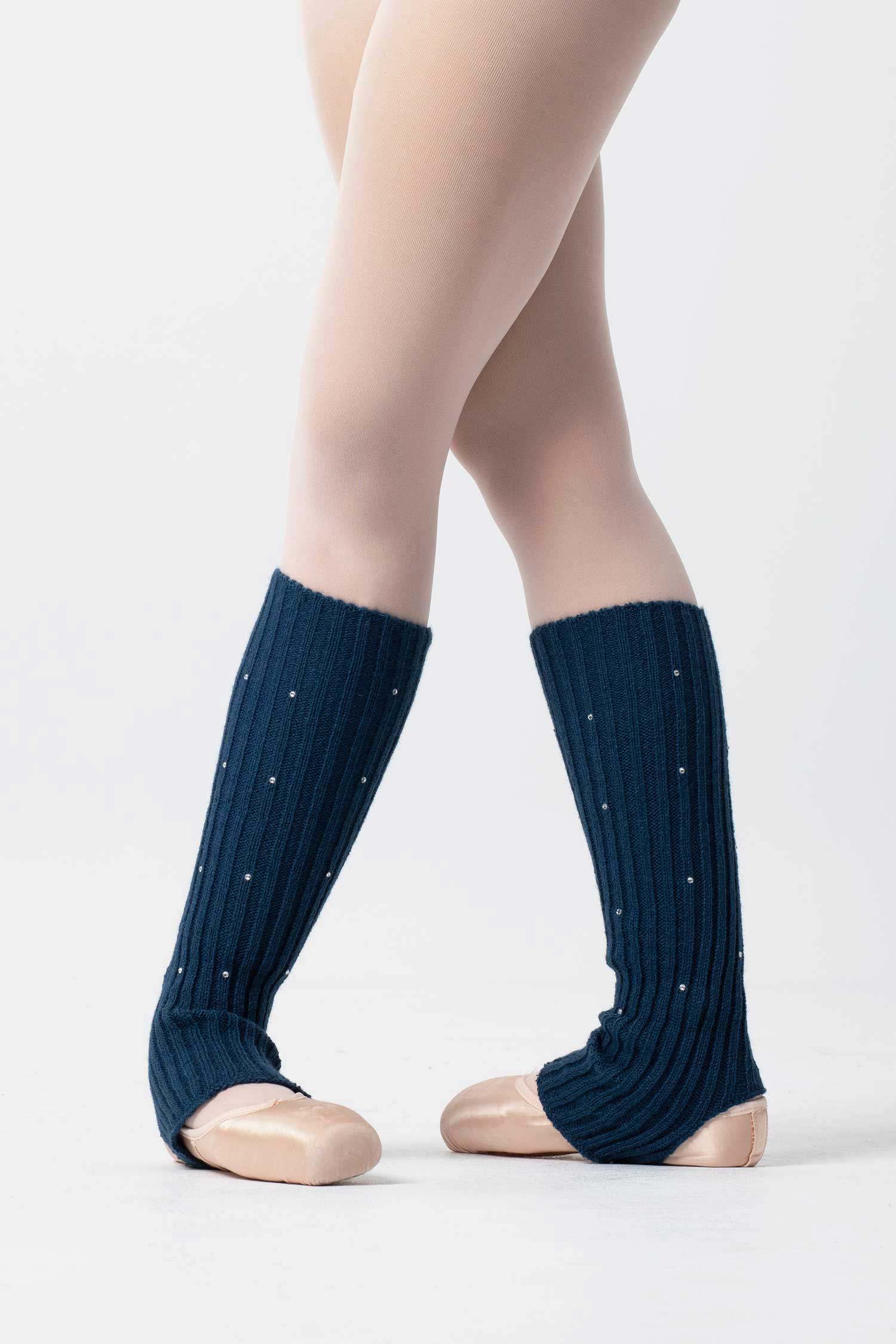 Intermezzo Rhinestone Stirrup Dance Legwarmers 2012 in Navy