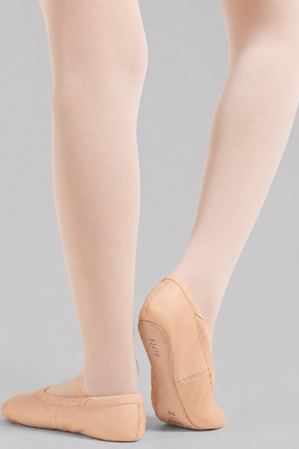 Bloch Arise II ladies leather ballet shoes rear view showing full sole