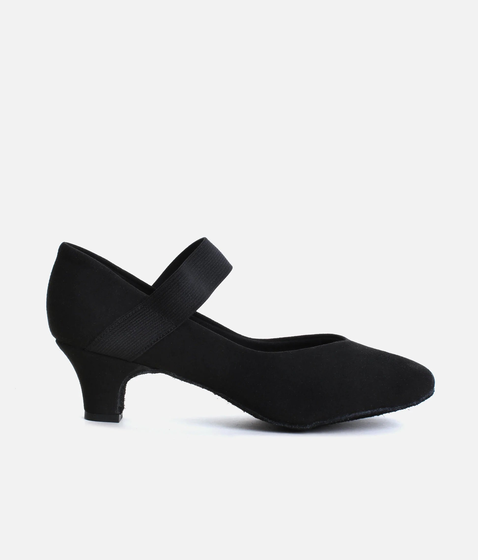 Low heel ballroom practice dance shoes side view