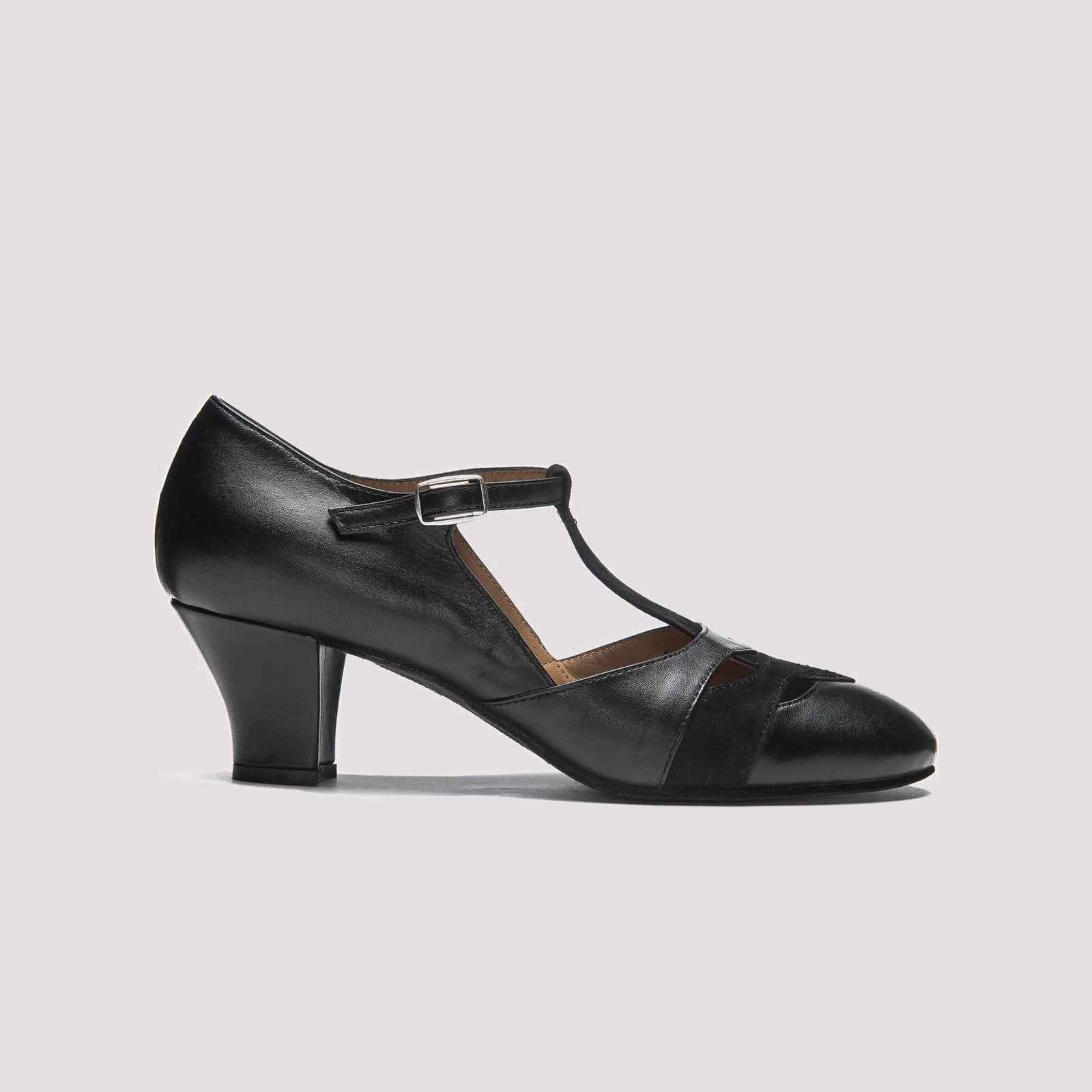 Rumpf 9233 Leather Social Dance Shoes in Black - side view