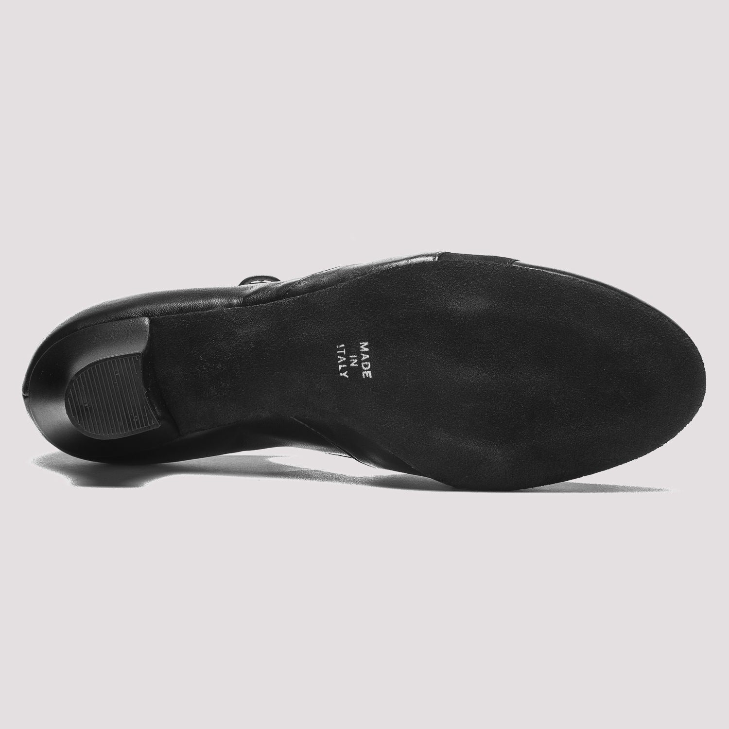 Rumpf 9233 Leather Social Dance Shoes in Black - suede sole detail