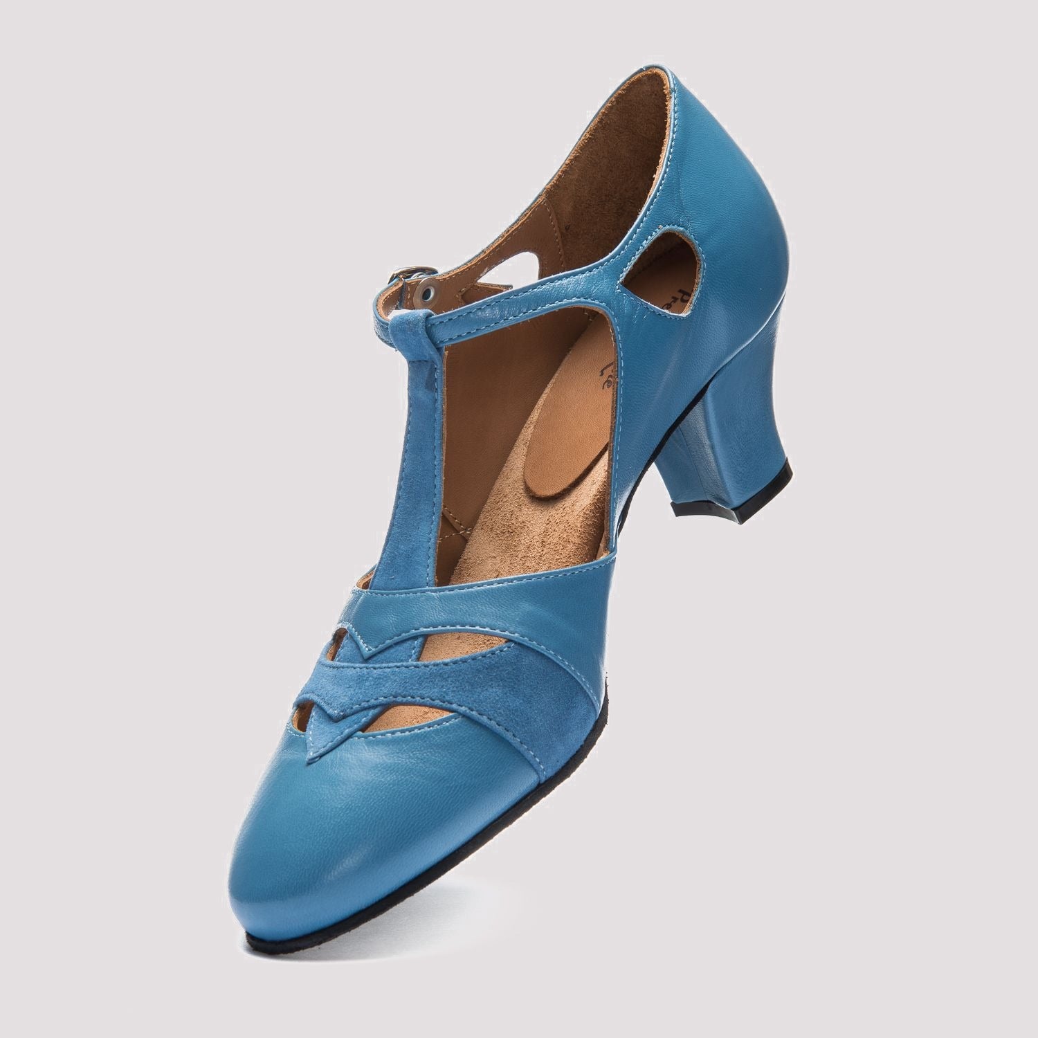 Rumpf 9233 Leather Social Dance Shoes in Blue - front view